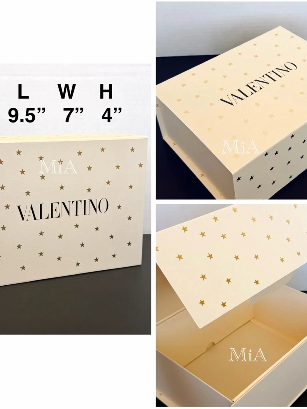 4 x VALENTINO Gift Boxes (9.5” x 7” x 4”)